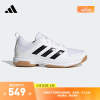 adidas 阿迪达斯 Ligra 7 W实用室内场地网面运动鞋女子阿迪达斯官方FZ4660 白色/黑色 37(230mm)