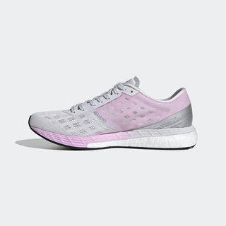 adidas ADIZERO BOSTON 9训练备赛马拉松boost跑步鞋女阿迪达斯 浮点灰/白色/浅紫 41