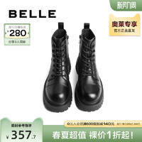 BeLLE 百丽 马丁靴女冬季靴子新款真皮机车靴同款短靴3J740DD2