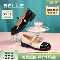 BeLLE 百丽 小香风玛丽珍鞋女新款鞋子商场同款小皮鞋平底单鞋3FS08CQ2