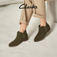 Clarks 其乐 女鞋经典圆头切尔西靴时尚简约短靴潮流时尚流行短靴女