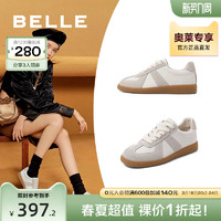 BeLLE 百丽 美式德训鞋女鞋子秋季新款复古休闲鞋运动板鞋B0992CM3