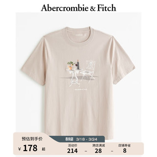 Abercrombie & Fitch 24春夏新款美式圆领短袖T恤