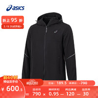 亚瑟士ASICS男子运动夹克反光跑步时尚百搭舒适运动上衣 2011D070-001 黑色 XL