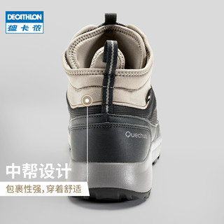 迪卡侬（DECATHLON）登山鞋中帮男鞋女鞋户外徒步鞋防水防滑秋运动女靴ODS NH150 女款-黑灰色 36