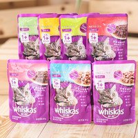 whiskas 伟嘉 成猫妙鲜包24包补水营养猫罐头零食85g英美短波斯猫湿粮12包