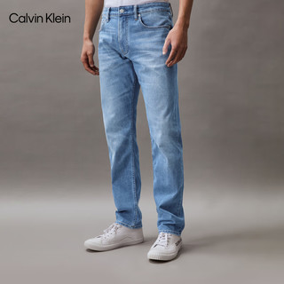 Calvin Klein【CK极简裤】Jeans24春夏男士猫须做旧直筒牛仔裤J325385 1AA-牛仔浅蓝 30