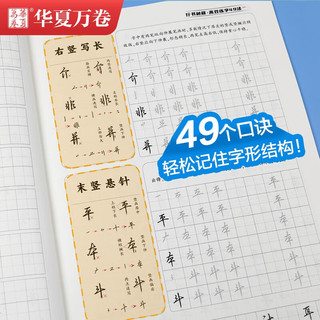 华夏万卷临摹字帖 志飞习字硬笔书法入门教程行书字帖初学者临摹钢笔字帖高效练字 行书秘籍