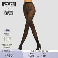 Wolford 沃尔福特Floral40D浪漫花卉提花连裤袜14982 7005 黑色 M