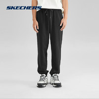 SKECHERS 斯凯奇 丨Skechers男士长裤针织休闲裤运动卫裤透气舒适黑色百搭L223M138
