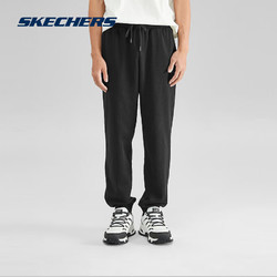 SKECHERS 斯凯奇 丨Skechers男士长裤针织休闲裤运动卫裤透气舒适黑色百搭L223M138