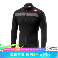 castelli 蝎子春秋速干透气弹力保暖加厚男长袖骑行服上衣4518511 085黑色 XL