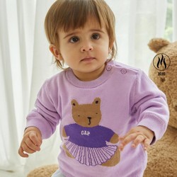 Gap 盖璞 新生婴儿冬季小熊毛衣400316儿童装可爱针织衫