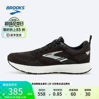 BROOKS 布鲁克斯 跑步鞋女鞋缓震透气运动鞋回弹跑鞋Revel 狂欢5 黑/金属色/白 37.5