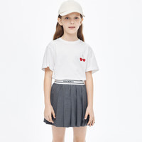 little MO&Co.little moco童装24春装新款女童纯棉元气樱桃短袖T恤衫KBD1TEET16