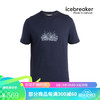 icebreaker男款美丽诺150 Tech Lite IB Grown Naturally短袖T恤-0A56WY 401-午夜蓝 XXL