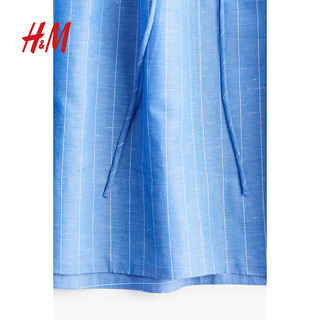 H&M女士衬衫2024春新款灯笼袖上衣1226475 
