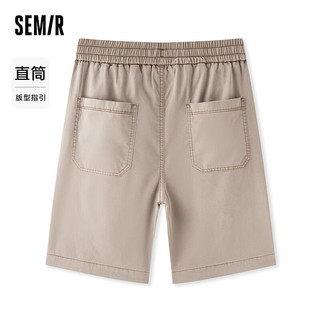 森马（Semir）森柔牛仔牛仔中裤男2024夏季宽松直筒短裤潮流 咖啡50860 170/74A/M