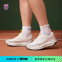 盖世威（K·SWISS）KSWISS 女跑鞋 24春季 时尚舒适减震运动休闲鞋 9272-W 113温布尔登白/海军蓝/盖世红 37.5