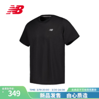 NEW BALANCE短袖24男款休闲舒适运动跑步针织短袖 BK MT41253 L