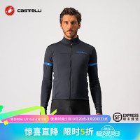 castelli 蝎子春秋男赛事贴身剪裁骑行服长袖上衣导汗4521513 085黑色 L