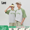 Lee24春季新品舒适版插肩袖男女同款T恤LUT0083294LE-K14 （尺码偏大，拍小一码） 