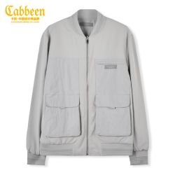 cabbeen卡宾男装字母刺绣夹克外套新款工装街头教练服2213138020