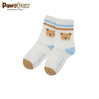 PawinPaw卡通小熊童装2024春夏季男女童可爱舒适长袜针织袜子 Blue蓝色/50 012