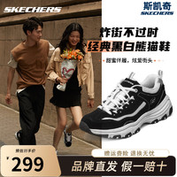 SKECHERS 斯凯奇 女鞋春夏缓震厚底增高经典熊猫鞋子四季款/BKW（店长推荐） 37