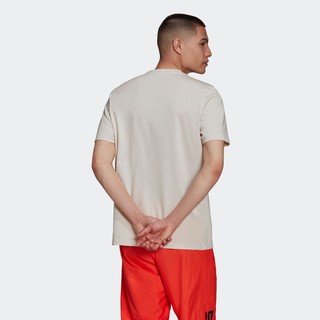 adidas 阿迪达斯 官方三叶草男居家舒适运动上衣圆领短袖T恤GN3414 奇妙氧化红 XS