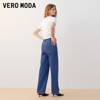 VERO MODA 牛仔裤女2023秋冬新款宽松高腰直筒裤子休闲百搭