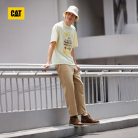 CAT 卡特彼勒 卡特春夏新款男士户外休闲简约明线设计宽松直筒帆布工装长裤