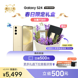 三星Galaxy S24  观夏香薰礼盒 Al智享生活办公 智能修图 12GB+256GB 浅珀黄 5G AI手机