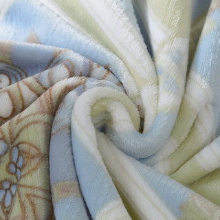 富安娜家纺 法兰绒毯子冬季保暖毛毯 多功能午休毯办公室毯盖毯 伊斯菲尔 180*200cm