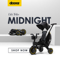 doona Lki Trike 午夜黑 婴儿推车宝宝儿童三轮车遛娃神器1-3岁脚踏车 Liki午夜黑