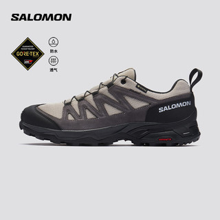 salomon 萨洛蒙 男款 户外运动防水透气耐磨稳定徒步鞋 X WARD LEATHER GTX 复古卡其色 471821