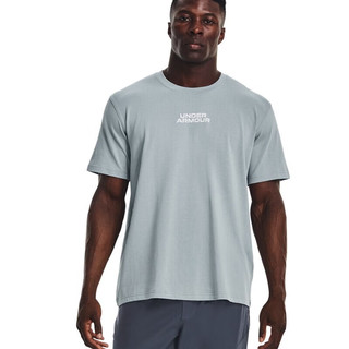 安德玛（UNDERARMOUR）春夏男子训练运动短袖T恤137910 蓝色465 XS