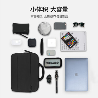 INCASE City手提电脑包适用于MacBook16英寸苹果华为联想笔记本商务收纳包单肩挎包环保新材质16英寸黑色