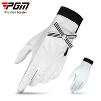 PGM高尔夫手套 女士真皮手套 小羊皮 魔术贴防滑 白色双手 21