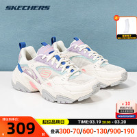 SKECHERS 斯凯奇 女鞋 24春夏新款潮流运动鞋厚底耐磨老爹鞋低帮休闲鞋二代机甲鞋 彩虹神兽/轻质透气