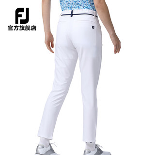 FootJoy高尔夫服装FJ女士春夏运动长裤高性能防晒修身弹力golf裤子 白81979 M