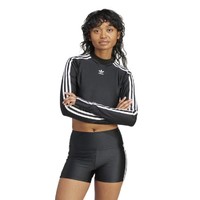 限尺码：adidas ORIGINALS 3 S CROPPED LS女士舒适耐磨运动休闲长袖T恤服装