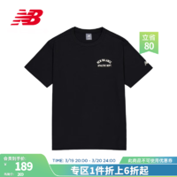 new balance 官方T恤24新款男款休闲舒适潮流百搭运动短袖 BK AMT41315 L