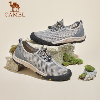 骆驼（CAMEL） 透气速干日常休闲男士户外运动网面凉鞋 GMS2210104 灰色 42