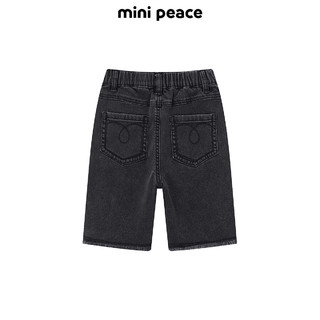 MiniPeace太平鸟童装夏新女童牛仔中短裤F2HBE2274 黑色 150cm