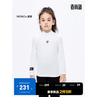 little MO&Co.little moco童装24春装男女童半高领长袖T恤打底衫KBD1TEE012 黑色  130/64