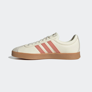 adidas「T头鞋」VL COURT CLASSIC休闲板鞋男女阿迪达斯轻运动 白色/褐色/金色 38