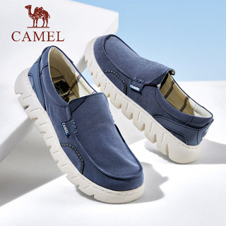 骆驼（CAMEL）2024春季轻便软弹舒适帆布休闲鞋透气干爽套脚乐福鞋 G14S076110 黑色 44