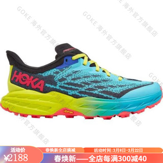 HOKA ONE ONE女鞋跑鞋Speedgoat 5减震支撑稳定舒适运动鞋抓地HOKZ06A Scuba Blue/Black 10=42 2/3