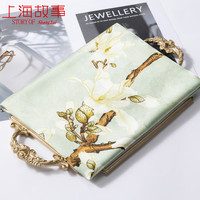 上海故事 冬季真丝旗袍丝巾女桑蚕丝绸长围巾礼盒披肩外搭2024 醉芳华 春辰